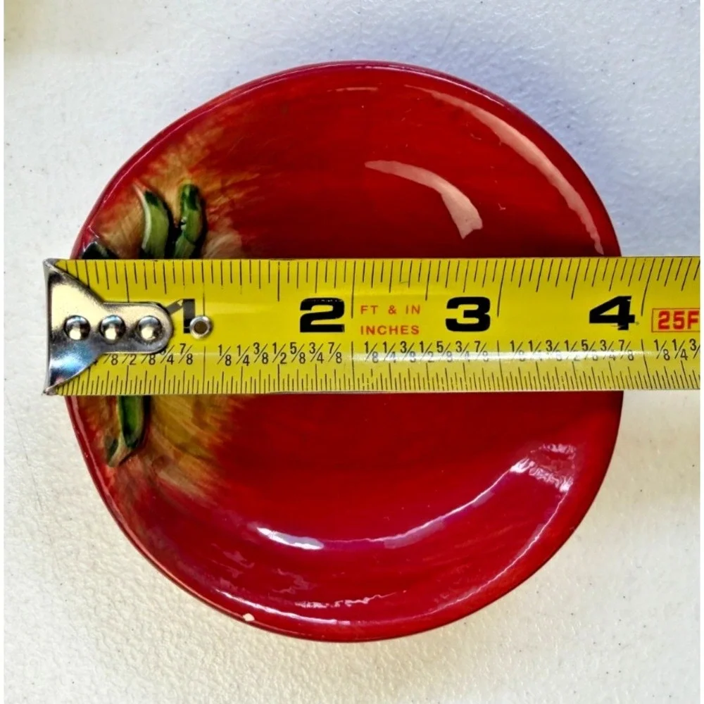 3 Pier 1 Hand Painted Veggie Plates Ironstone Tomato Pumpkin Asparagus Set Serve
